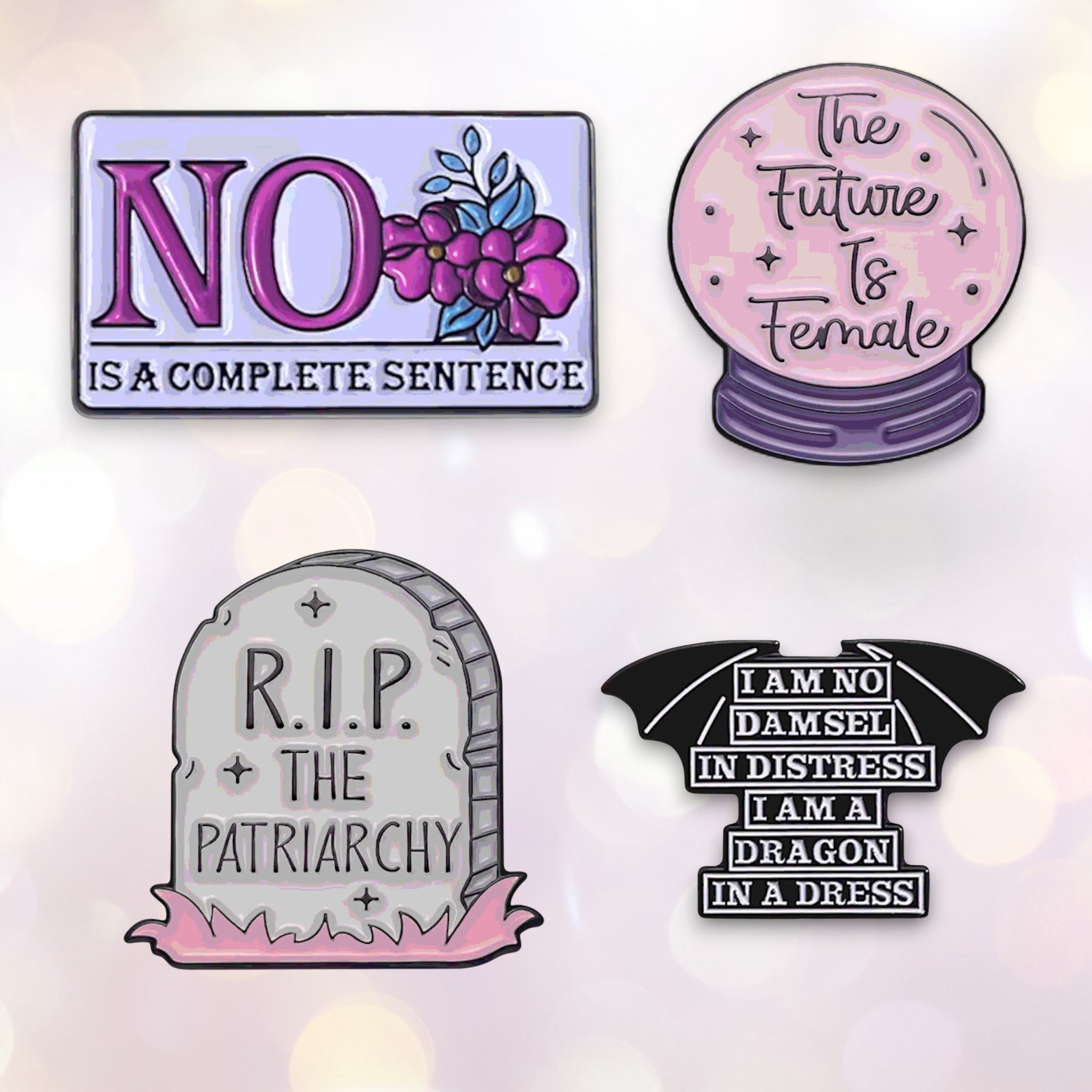 Feminist Enamel Pin Set