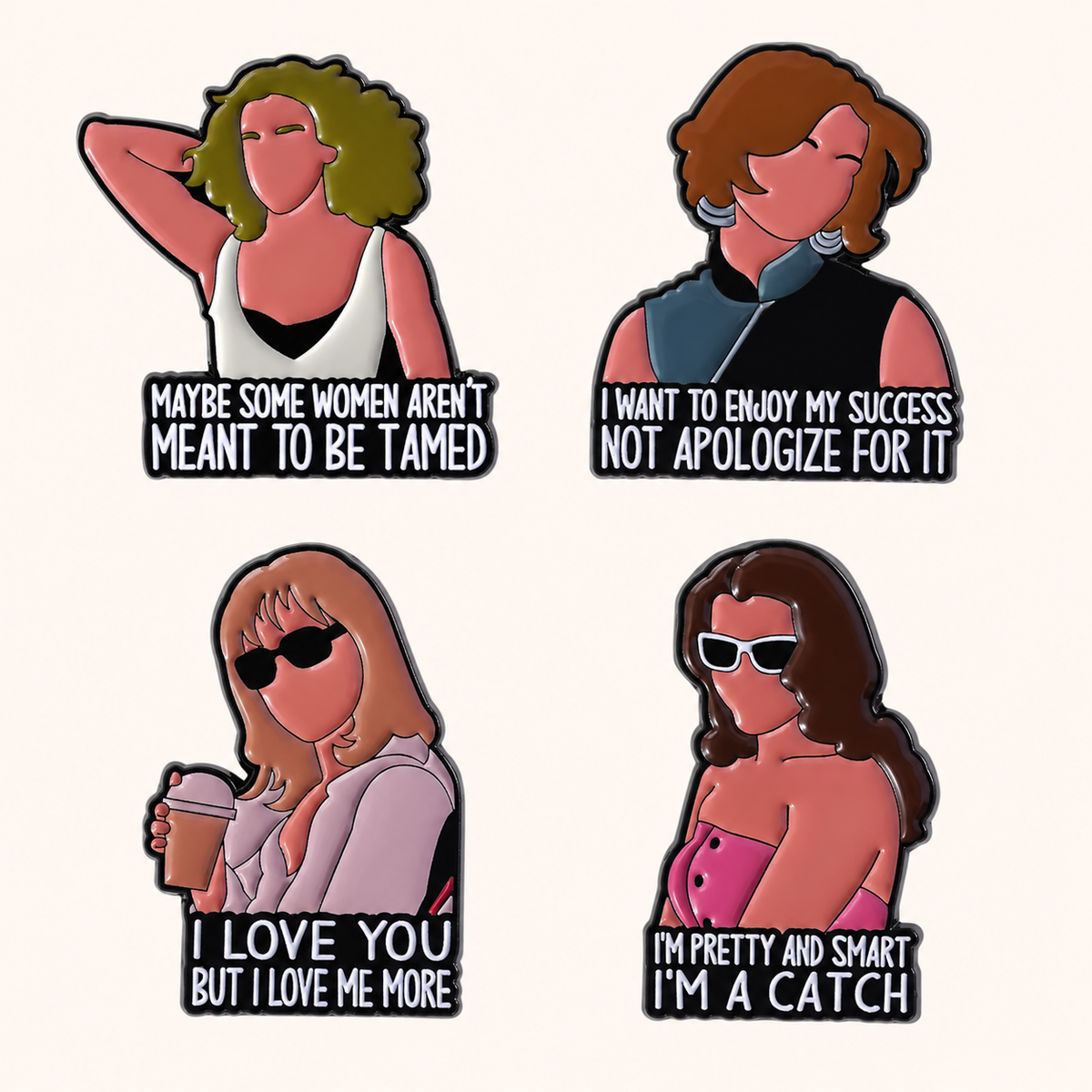 SATC Fabulous Four Enamel Pin Bundle