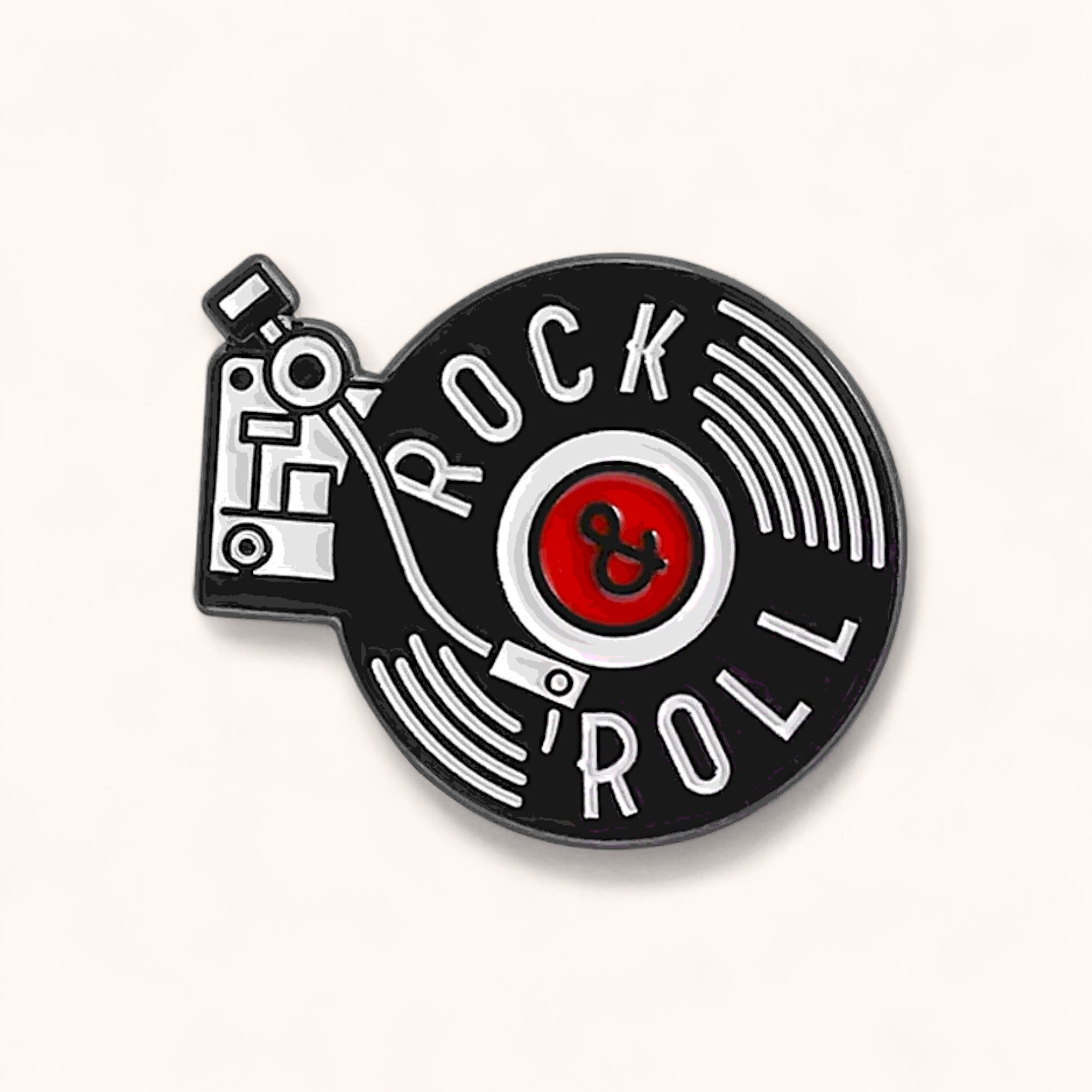 Rock and Roll Record Player Enamel Pin