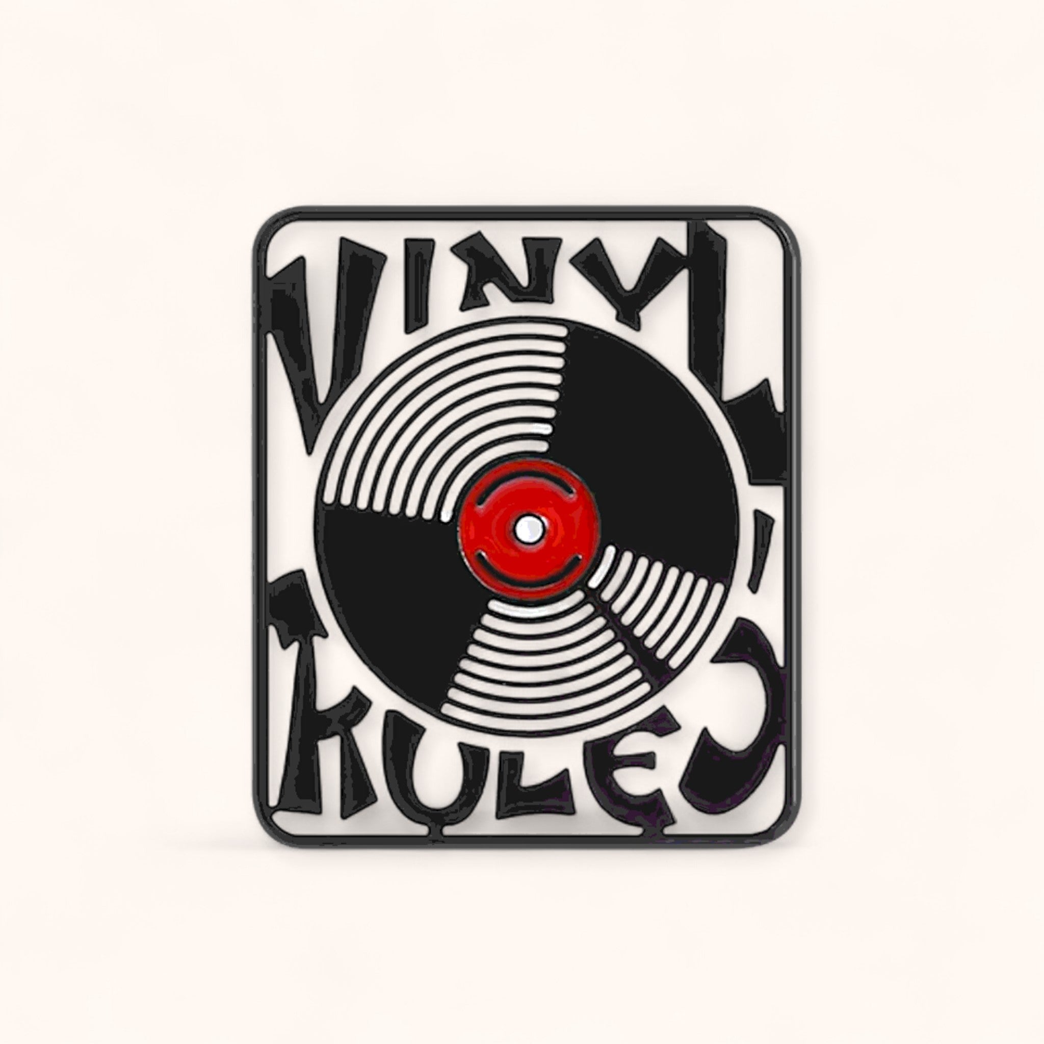 Vinyl Rules Enamel Pin