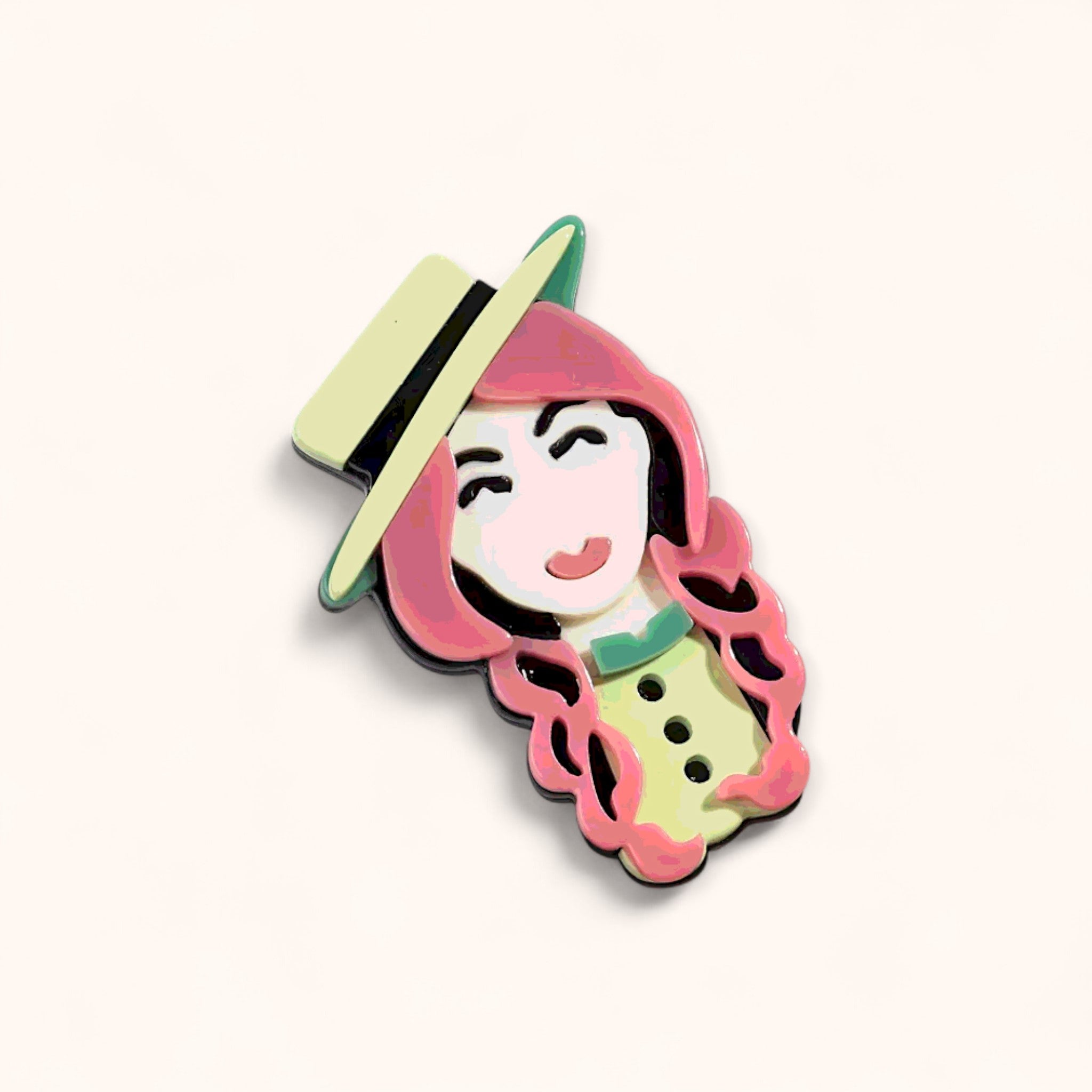 Polished in Pink Acrylic Pin