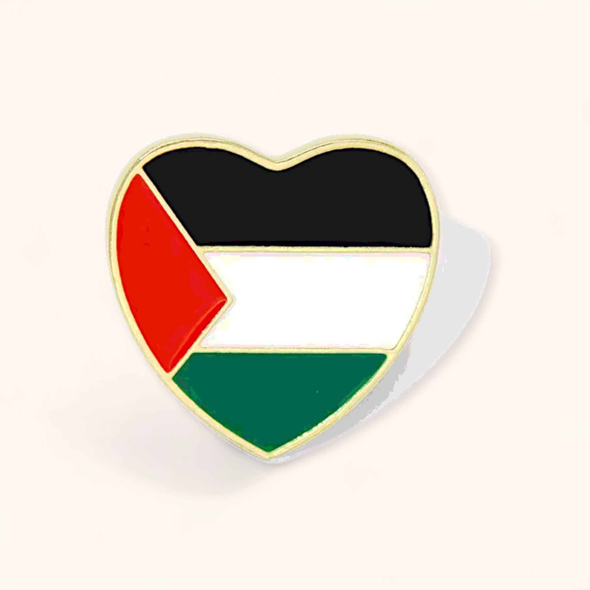 Free Palestine Heart Enamel Pin