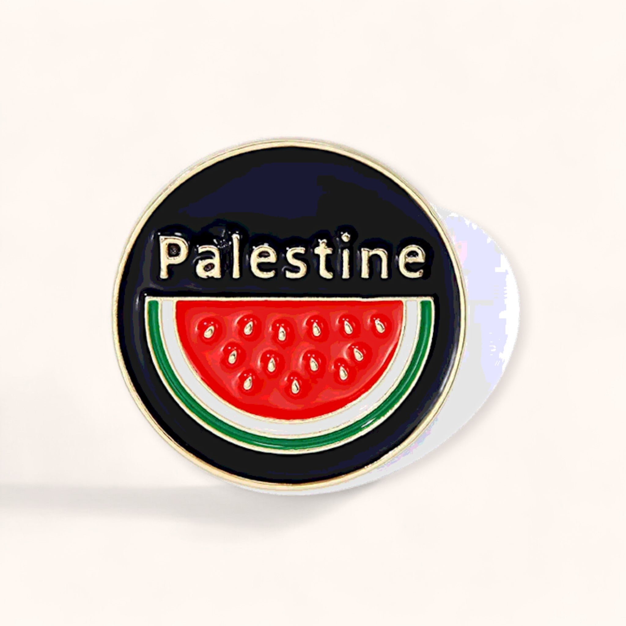 Palestine Watermelon Circle Pin