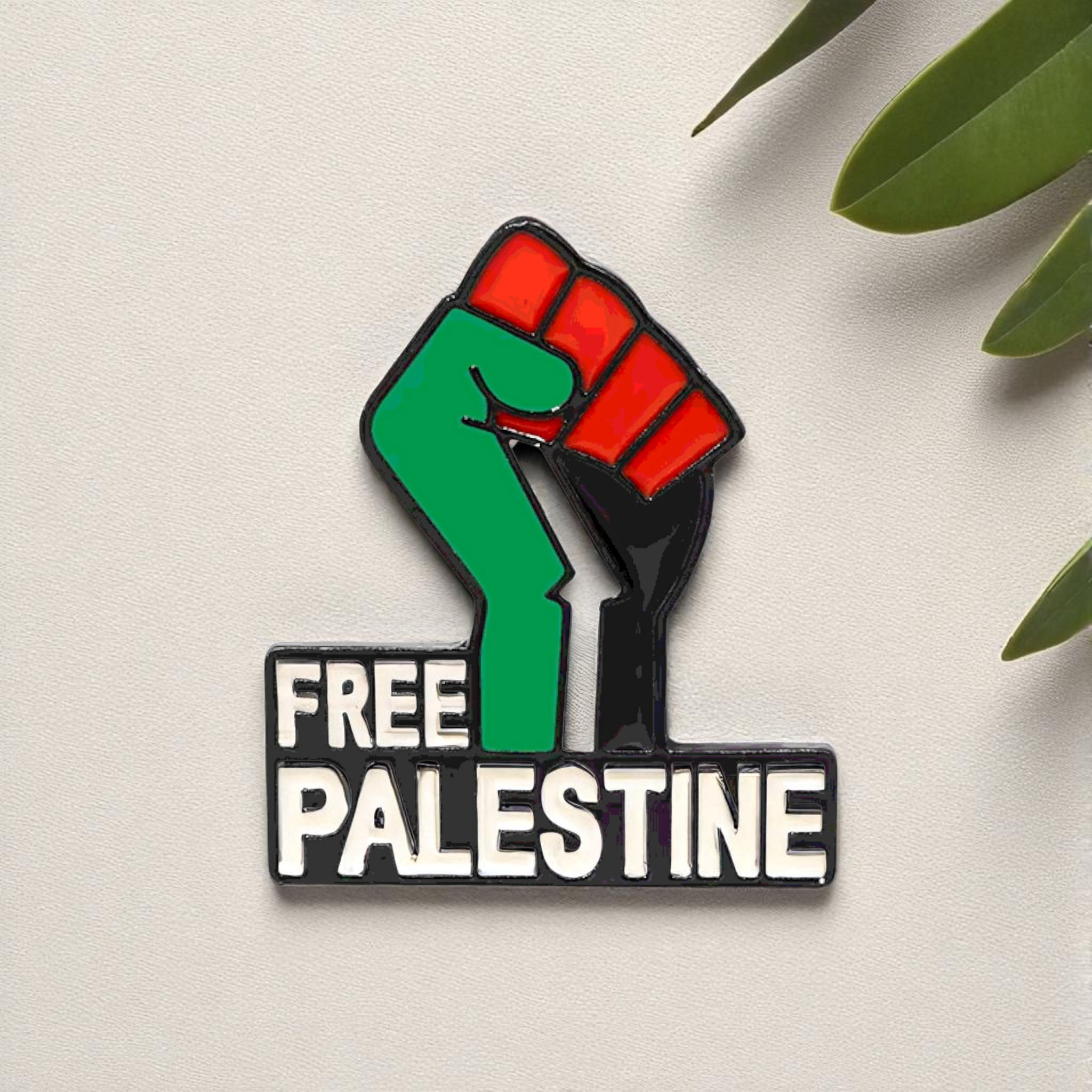 Free Palestine Fist Enamel Pin