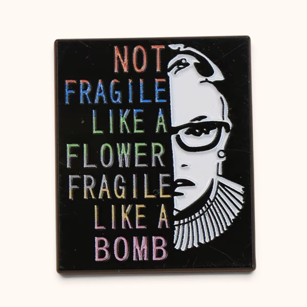 RGB Fragile Like a Bomb Enamel Pin
