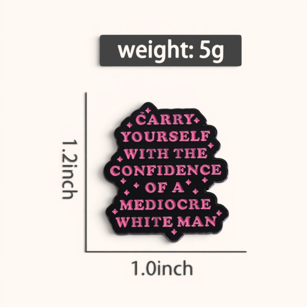 Mediocre White Man Enamel Pin