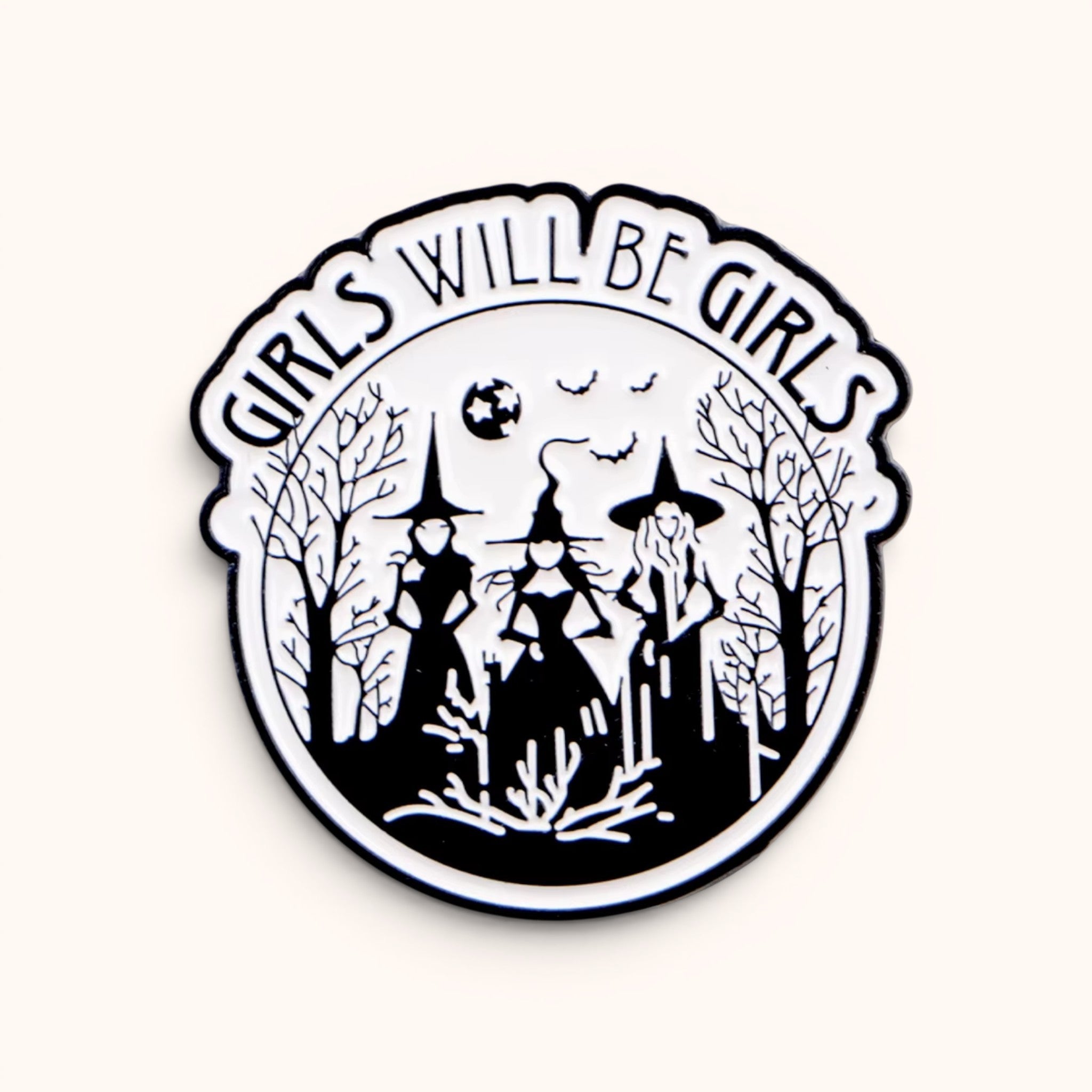 Girls Will Be Girls Witchy Enamel Pin