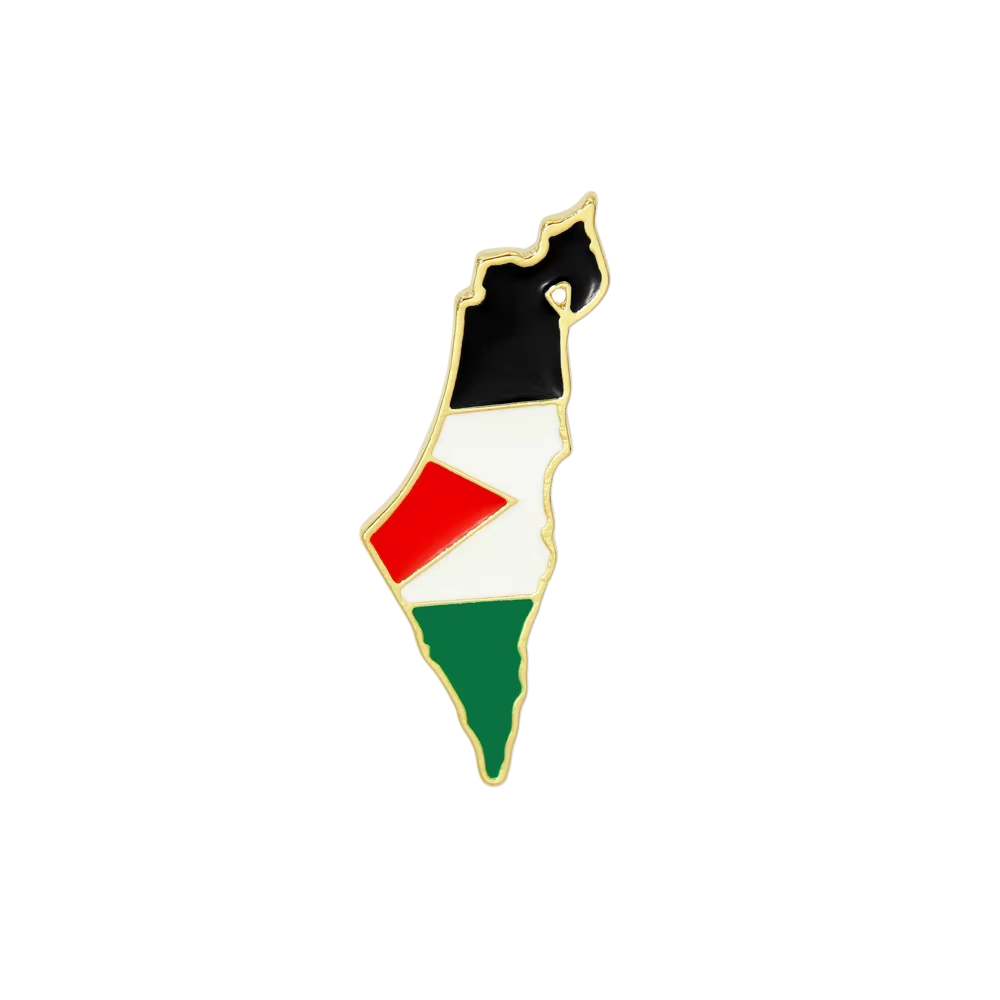 Palestine Map Enamel Pin