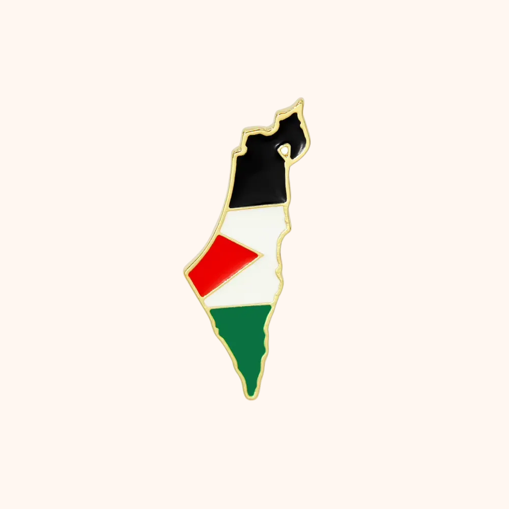 Palestine Map Enamel Pin